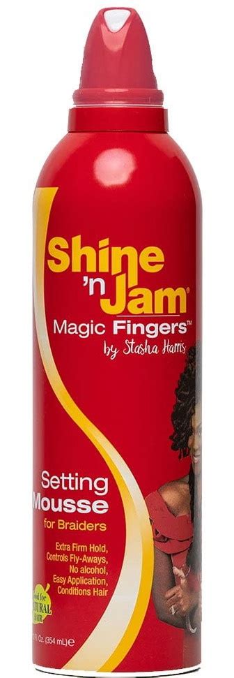 Ampro shine and jam magic fingers hair mousse for braiders